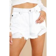 Bele raztrgane kratke hlače iz džinsa Winola