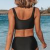 Bikini komplet iz črne mreže Patchwork Twist Ellie
