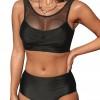 Bikini komplet iz črne mreže Patchwork Twist Ellie