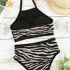 Bikini kopalke brez rokavov s potiskom zebra Necky