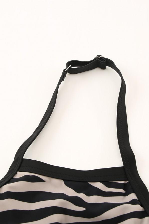 Bikini kopalke brez rokavov s potiskom zebra Necky