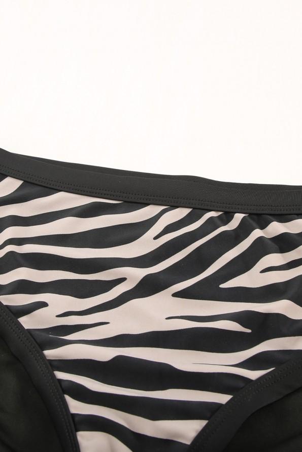 Bikini kopalke brez rokavov s potiskom zebra Necky