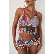 Bikini kopalke z večbarvnim grafičnim tiskom Pia