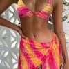 Bikini z naborki s kravato Lea
