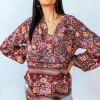 Bluza z dolgimi rokavi z V izrezom in cvetličnim vzorcem Rylee