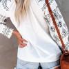 Boho vezena bluza z razcepljenim ovratnikom Margarete