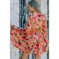 Cvetlična obleka  z dolgimi rokavi Melisa