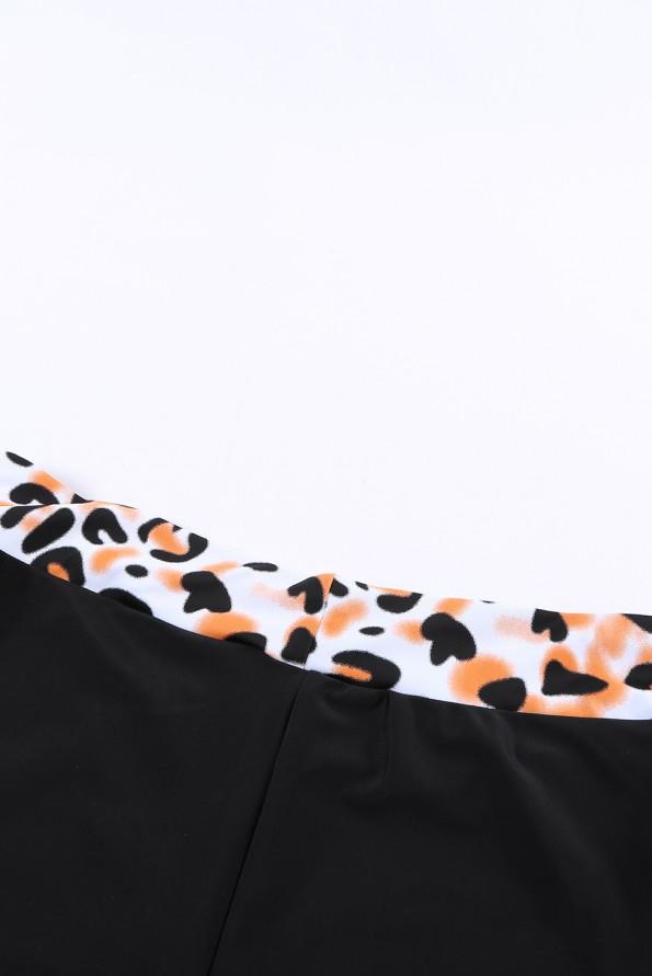 Dvodelni tankini s križnim križem z leopardovim tiskom Leona