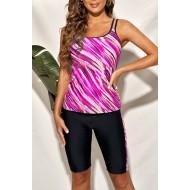 Dvodelni tankini z abstraktnim tiskom Rose