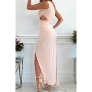 Elegantna obleka Apricot z razporkom na enem ramenu Gloria