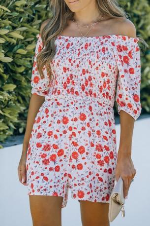 Kratka obleka s kratkimi rokavi s cvetličnim vzorcem Sydney