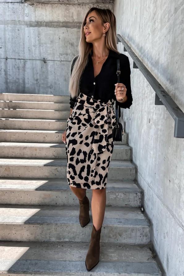 Leopard krilo z visokim pasom Anna