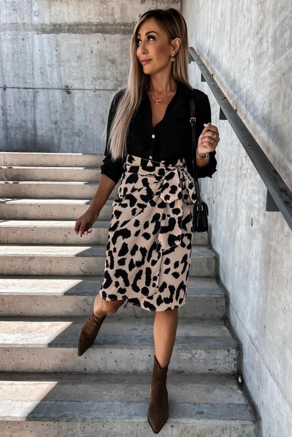 Leopard krilo z visokim pasom Anna