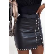 Mini krilo z visokim pasom iz  usnja Juliette