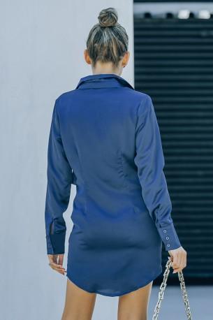 Modra obleka s srajco z dolgimi rokavi Valentine