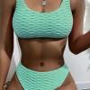 Nebeško modri rebrasti bikini z nazobčanimi robovi Sea