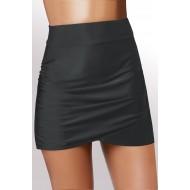 Plavalno črno krilo z visokim elastičnim pasom Lea