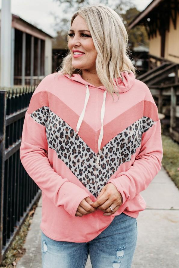 Pulover vrh s kapuco velike velikosti Heidi