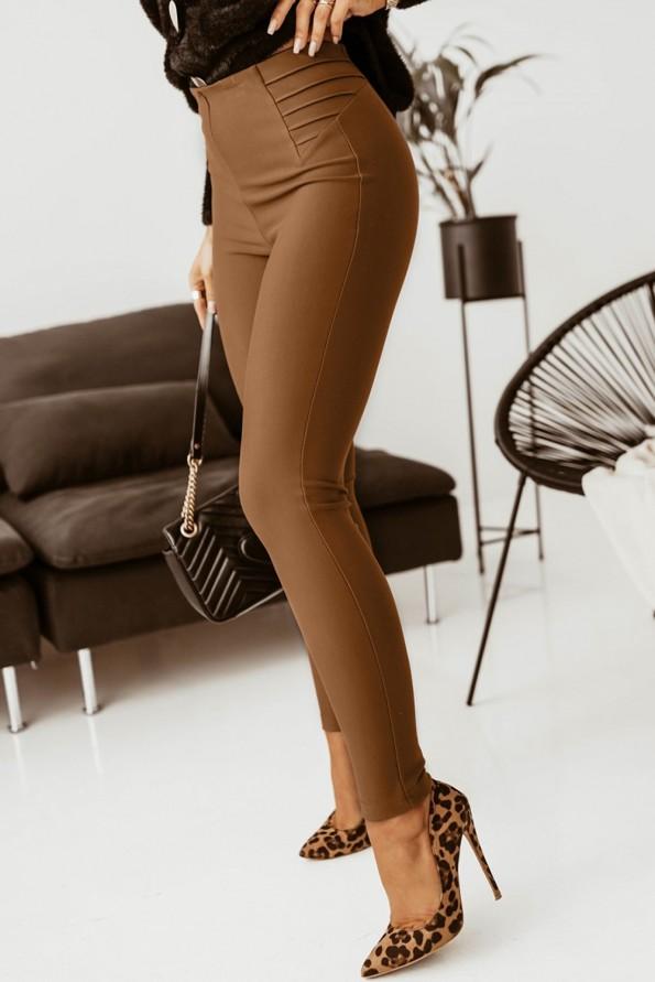 Rjave gamaše z visokim pasom za nadzor trebuha Choco