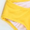 Seksi bikini komplet rumene navadne rebraste teksture