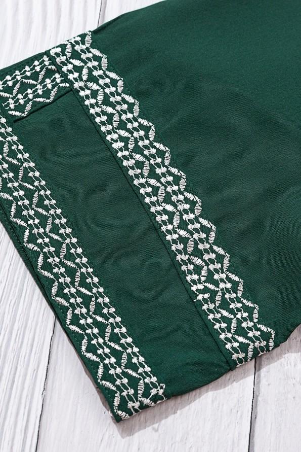 Sprednja vezena bluza z dolgimi rokavi do komolca Susanne