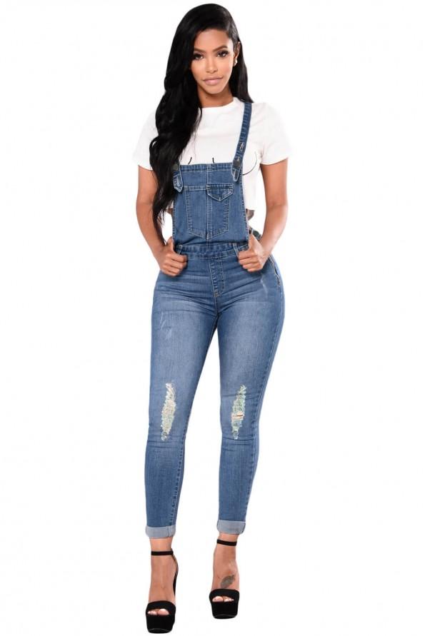 Svetlo modri kombinezoni iz džinsa Dory