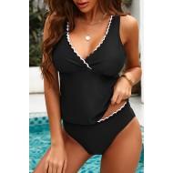 Tankini kopalke v črni barvi z V izrezom Barry