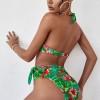 Večbarvni komplet bikini s cvetličnim potiskom Sandra