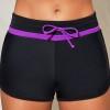 Vijolične črtaste plavalne kratke hlače z nizkim pasom Violet