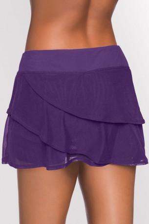 Vijolične večplastne plavalne hlače Culotte