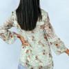 Zelena čipkana bluza  s cvetličnim vzorcem  Serenity