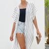 Bel kimono Jocelyn s črtami