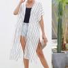 Bel kimono Jocelyn s črtami