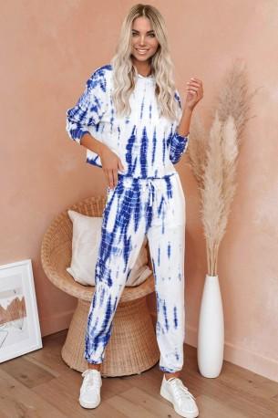 Bel komplet Hilda tie dye pletenih izdelkov