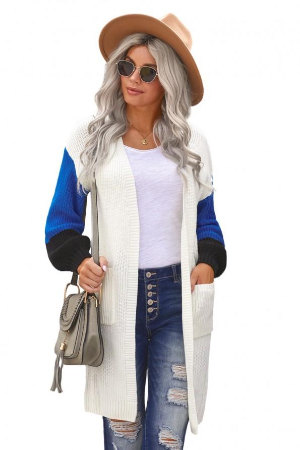 Bela bombažna jopica z žepkom Anna