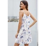 Bela Cami obleka Kathleen z gumbi