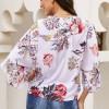 Bela cvetlična kimono majica Yara