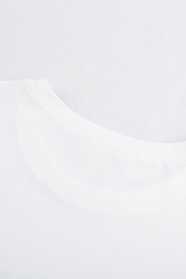 Bela kratka majica Marianna z napisom