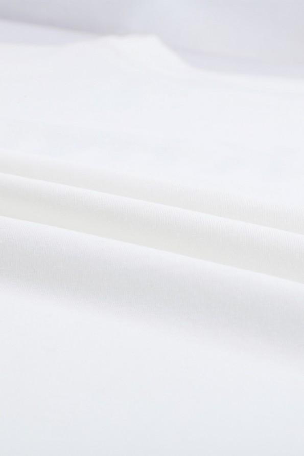 Bela kratka majica Marianna z napisom