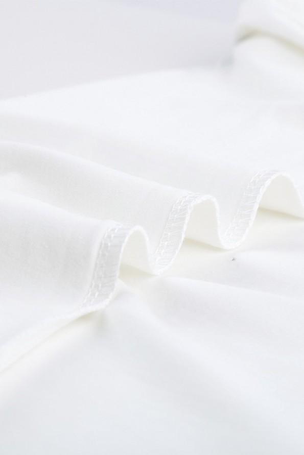 Bela kratka majica Marianna z napisom