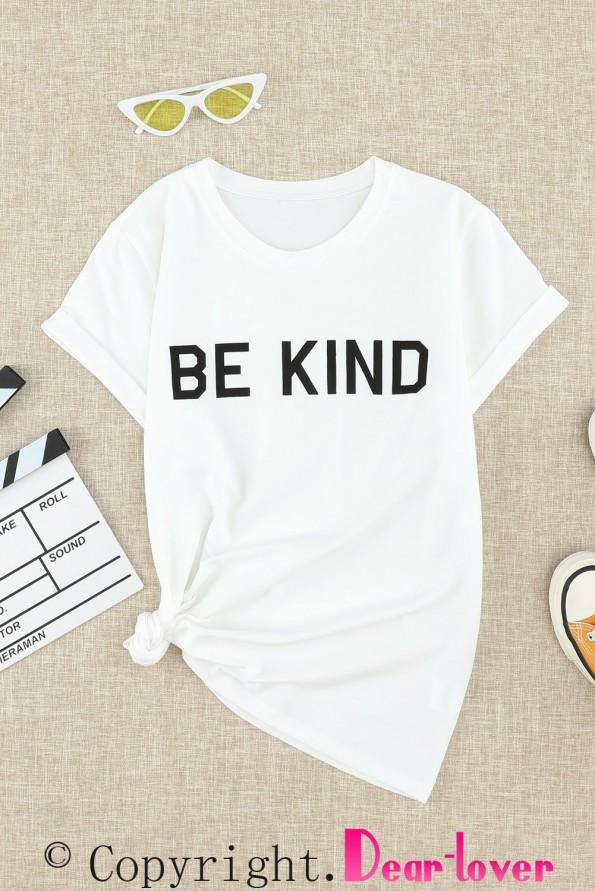 Bela kratka majica Marianna z napisom