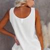 Bela pletena majica brez rokavov Maya