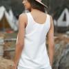 Bela pletena majica brez rokavov Maya