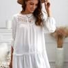 Bela tunika Gabrielle s čipko