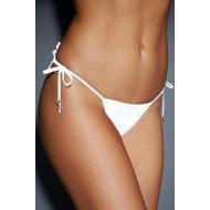 Bele čipkaste hlačke na vezalke