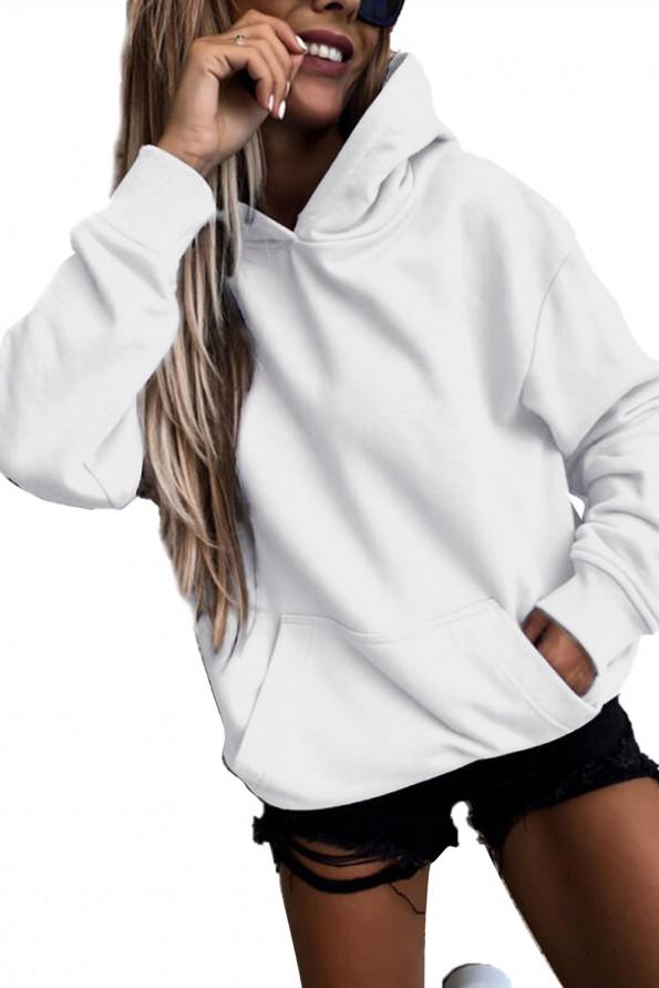 Beli pulover s kapuco Sneya