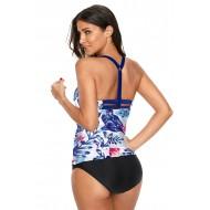 Belo moder cvetlični tankini top Frances