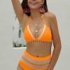 Bikini Serena z visokim pasom in pom pom okraski