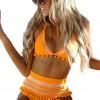 Bikini Serena z visokim pasom in pom pom okraski