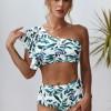 Bikini Terry s potiskom lista in volančki